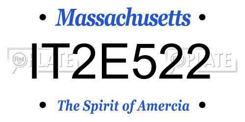 IT2E522 Massachusetts License Plate