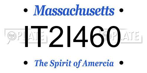IT2I460 Massachusetts License Plate