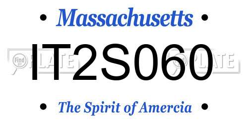 IT2S060 Massachusetts License Plate