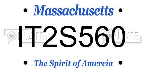 IT2S560 Massachusetts License Plate