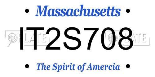 IT2S708 Massachusetts License Plate