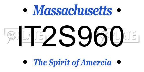 IT2S960 Massachusetts License Plate