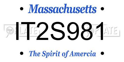 IT2S981 Massachusetts License Plate