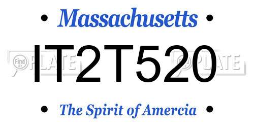 IT2T520 Massachusetts License Plate
