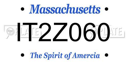 IT2Z060 Massachusetts License Plate