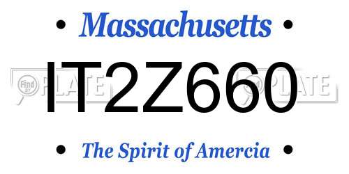 IT2Z660 Massachusetts License Plate