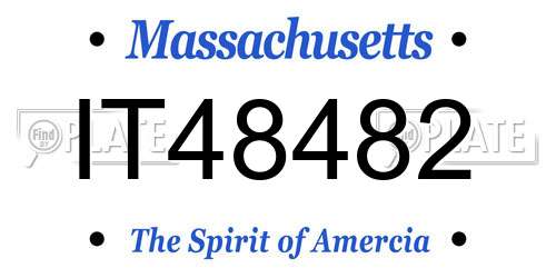 IT48482 Massachusetts License Plate