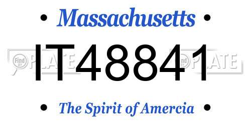 IT48841 Massachusetts License Plate