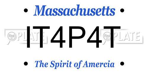 IT4P4T Massachusetts License Plate