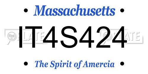 IT4S424 Massachusetts License Plate