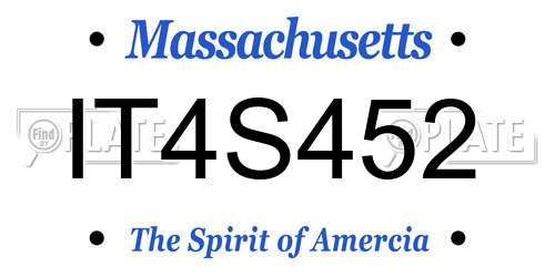 IT4S452 Massachusetts License Plate