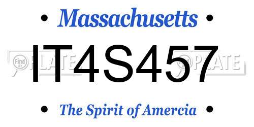 IT4S457 Massachusetts License Plate