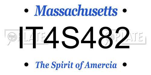 IT4S482 Massachusetts License Plate