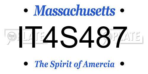 IT4S487 Massachusetts License Plate
