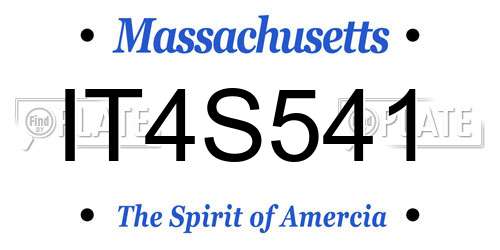 IT4S541 Massachusetts License Plate