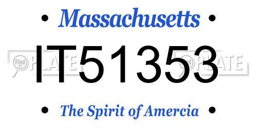 IT51353 Massachusetts License Plate