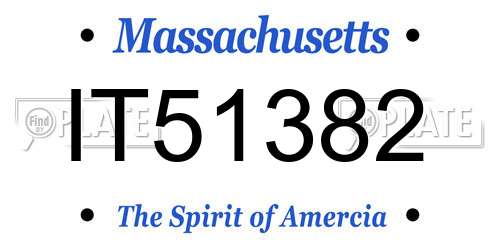 IT51382 Massachusetts License Plate