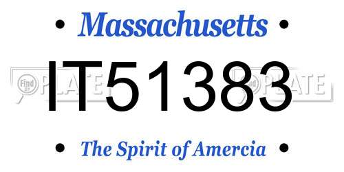 IT51383 Massachusetts License Plate