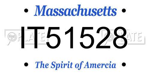 IT51528 Massachusetts License Plate