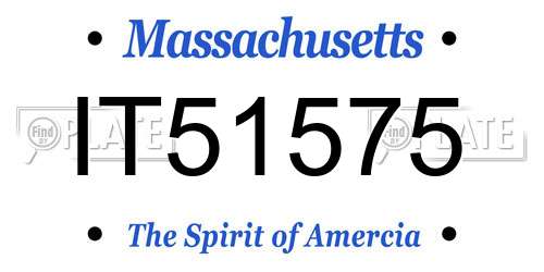 IT51575 Massachusetts License Plate