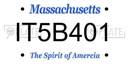IT5B401 Massachusetts License Plate