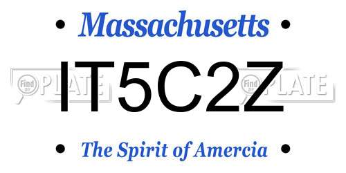 IT5C2Z Massachusetts License Plate