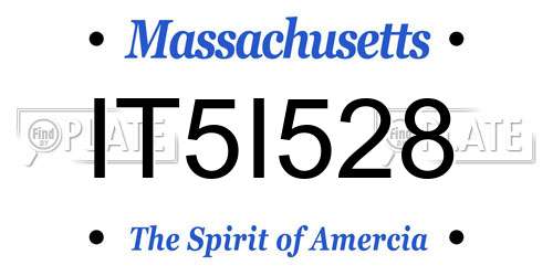 IT5I528 Massachusetts License Plate