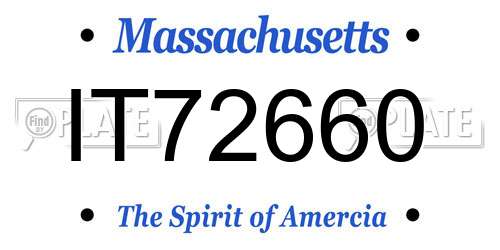 IT72660 Massachusetts License Plate