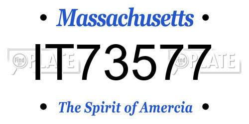 IT73577 Massachusetts License Plate