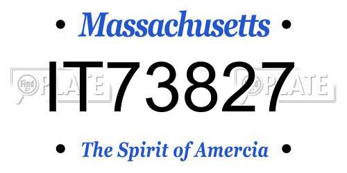 IT73827 Massachusetts License Plate