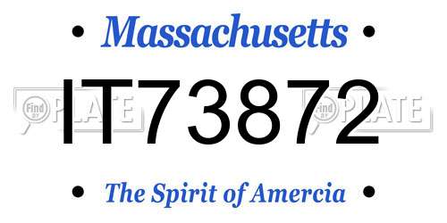 IT73872 Massachusetts License Plate