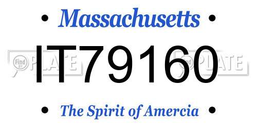 IT79160 Massachusetts License Plate