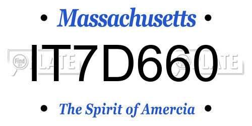 IT7D660 Massachusetts License Plate