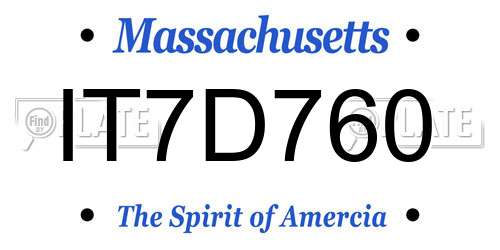 IT7D760 Massachusetts License Plate