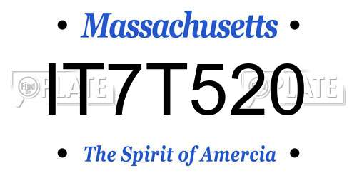 IT7T520 Massachusetts License Plate