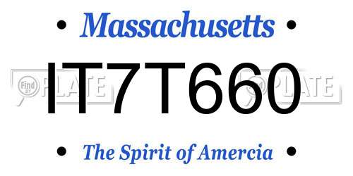 IT7T660 Massachusetts License Plate
