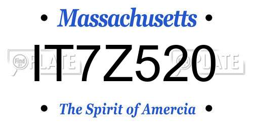 IT7Z520 Massachusetts License Plate