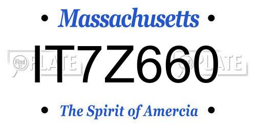 IT7Z660 Massachusetts License Plate