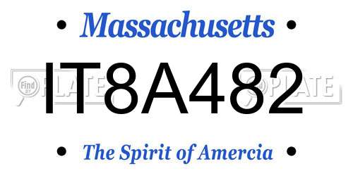IT8A482 Massachusetts License Plate