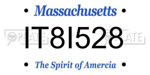 IT8I528 Massachusetts License Plate