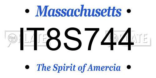 IT8S744 Massachusetts License Plate