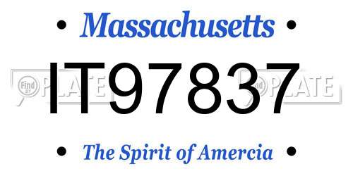 IT97837 Massachusetts License Plate
