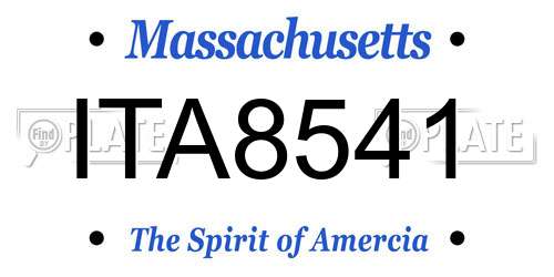 ITA8541 Massachusetts License Plate