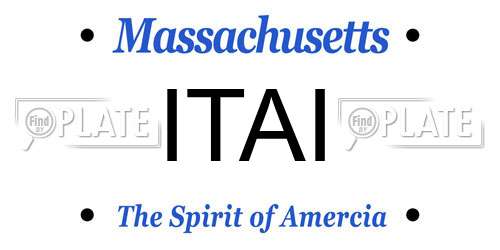 ITAI Massachusetts License Plate