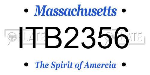 ITB2356 Massachusetts License Plate