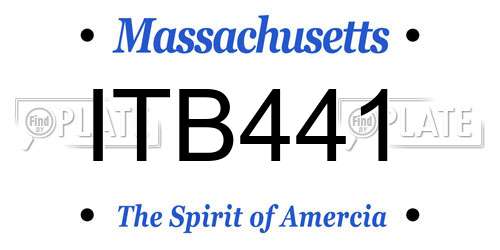 ITB441 Massachusetts License Plate