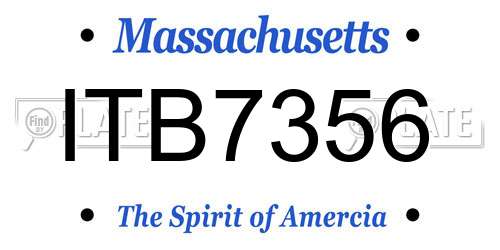 ITB7356 Massachusetts License Plate