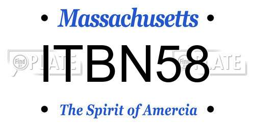 ITBN58 Massachusetts License Plate