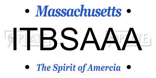 ITBSAAA Massachusetts License Plate