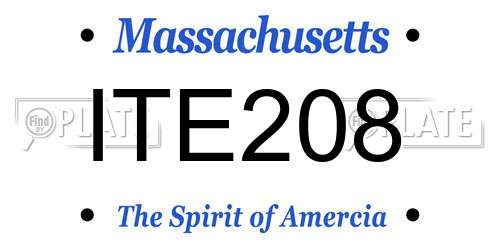 ITE208 Massachusetts License Plate